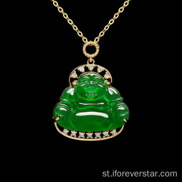 Jade a tšeha Buddha pendant chinese clasyas